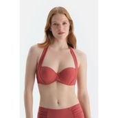 Dagi Kadın Straplez Bikini Üst, Örme, Kiremit, 38