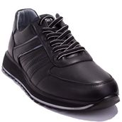 Dagoster DMA08-1071C Siyah Ortopedik Deri Erkek Günlük Ayakkabı