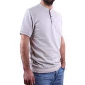 Dagoster DMG23-211240 Gri Günlük Hakim Yaka Erkek Tişört