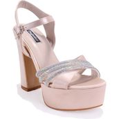 Dagoster DZA07-337351 Ten Saten Platform Kadın Topuklu Ayakkabı
