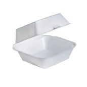 Dagyuce 15x15x8 cm 100 Adet Tek Kullanımlık Köpük Hamburger Kapaklı Kase Kutu