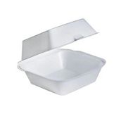 Dagyuce 15x15x8 cm 20 Adet Tek Kullanımlık Köpük Hamburger Kapaklı Kase Kutu