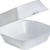 Dagyuce 15x15x8 cm 30 Adet Tek Kullanımlık Köpük Hamburger Kapaklı Kase Kutu