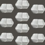 Dagyuce 36D 23.5x15 cm 10x20 Adet Tek Kullanımlık Köpük İskender Kapaklı Kase Kutu