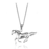 Daha Yok Mu 925 Ayar Gümüş Koşan At Kadın Gümüş Kolye