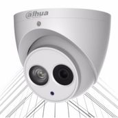 Dahua IPC-HDW4231EM-AS-0360B-S4 H265+ 3.6 mm Lens Dahili Sesli SD Kartlı WDR 2 mp 1080P Starlight IR Dome Poe IP Kamera