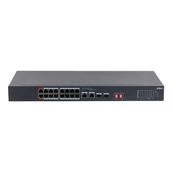 Dahua S3218-16ET-135 16 Port Megabit PoE 135W 2 Port Gigabit Uplink 2 Port Gigabit SFP Longe Range 250 mt Yönetilemez Rack Mount Switch