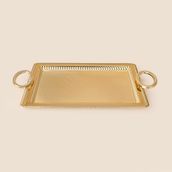 Dalgıç Gold 25x35 cm Dikdörtgen Küçük Tepsi
