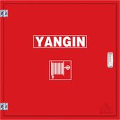 Dalgıç Yangın Dolabı1” 30Mt Kauçuk Hortumlu 1''Vanalı Sac Kapak Tüp Bölmesiz En671-1