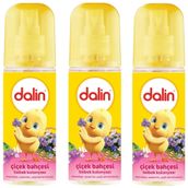 Dalin 3x150 ml Çiçek Bahçesi Sprey Bebek Kolonyası