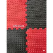 Damla Desen Tatami Minderi 100x100 20mm Çift Taraflı Kullanım Çift Renk (kırmızı-siyah)