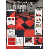 Damla Desen Tatami Minderi 100x100 26mm Çift Taraflı Kullanım Çift Taraflı Renk (kırmızı-siyah)