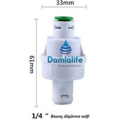 Damlalife Pompasız Model Su Arıtma Cihazları Için 65 Psi Basınç Düşürücü - Beyaz