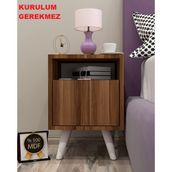 Dani Komodin,kurulu Gönderilir,kolay Kurulum,mdf Komidin - Koyu Ceviz