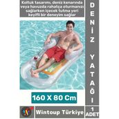 Dayanıklı Yüzme Havuz Deniz Keyif İçecek Koyma Yeri Koltuklu Tasarım Şişme Lüks Şeffaf Deniz Yatağı