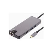 Daytona FC09 Type-c To Hdmı RJ45 Type-C Sd Kart Usb 3.0x 2 Vga Macbook Uyumlu 8 in 1 Çevirici Adaptör