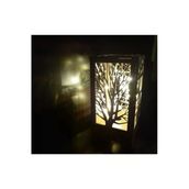 Ddpest Ds- Dekoratif Ahşap Masa Süsü Pilli Peri Ledli Lamba, Yılbaşı Hediyesi, Hediyelik Abajur