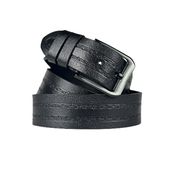 debbah %100 Hakiki Deri Erkek Kot Spor Kemer 4.5 Cm Manda Derisi Hediyelik Kemer (Desenli Siyah, 135 CM)