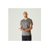 Decathlon 100 Regular Fitness Hafif Antrenman Domyos Gri Erkek Spor T-Shirt