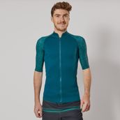 Decathlon 500 Slim Fit Kısa Kollu Uv Korumalı Lacivert Desenli Erkek T-shirt