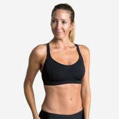 Decathlon 8500460 Kadın Pedli Yuvarlak Yaka Bikini Üstü - Siyah - Vega