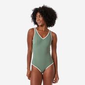 Decathlon 9001365 Kadın U Kesim Sırt Detaylı Mayo - Yeşil - Virginia