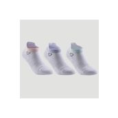 Decathlon Artengo RS160 3 Çift Kısa Konç Beyaz Kalp Logolu Çocuk Unisex Tenis Çorabı