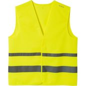 Decathlon Btwin Reflektörlü Yelek 2XL Sarı Geniş Kesim Su Geçiren Geri Dönüştürülmüş Polyester Outdoor Giyim