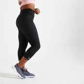 Decathlon Domyos 100 7/8 Fitness Kardiyo Siyah Kadın Spor Taytı