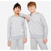 Decathlon Domyos Çocuk Açık Gri Kapüşonlu Sweatshirt