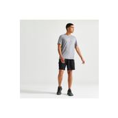 Decathlon Domyos Erkek 100 Fitness Alacalı Gri Spor Tişörtü