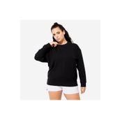 Decathlon Domyos Kadın Siyah Fitness Hafif Antrenman Oversize Sweatshirt
