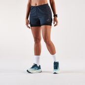 Decathlon Kiprun Run 500 Confort Siyah 2'si 1 Arada Koşu Kadın Şort