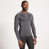 Decathlon Kiprun Skincare Uzun Kollu Gri Yol Koşusu Erkek T-shirt