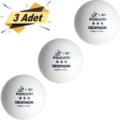 Decathlon Masa Tenisi Topu Ittf Onaylı Ping Pong Topu Beyaz (3 Adet)