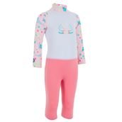 Decathlon Nabaiji Bebek Baskılı Pembe Çocuk Uv Korumalı Uzun Kollu Wetsuit