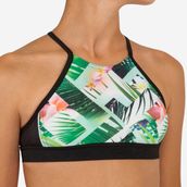 Decathlon Olaian Baha 900 Çapraz Sırt Detaylı Yeşil Kız Çocuk Bikini Üstü