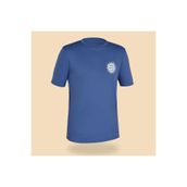 Decathlon Olaian Kısa Kollu Mavi Güneş Baskılı Unisex Çocuk Sörf T-shirt