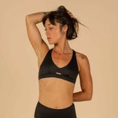 Decathlon Olaian Siyah Agatha Kadın Sörf Bikini Üstü