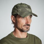 Decathlon Solognac 100 Avcılık ve Doğa Gözlemi Yeşil Woodland Kamuflaj Desenli Şapka