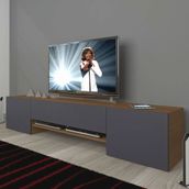 Decoraktiv 1E1 Ceviz Antrasit Mdf Tv Ünitesi Tv Sehpası