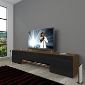 Decoraktiv 1E1 Ceviz Siyah Mdf Tv Ünitesi Tv Sehpası