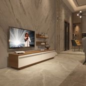 Decoraktiv 1E1SLM Beyaz Ceviz Tv Ünitesi Tv Sehpası