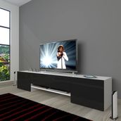 Decoraktiv 1E1SLM Beyaz Siyah Tv Ünitesi Tv Sehpası
