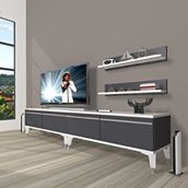 Decoraktiv Antrasit Eko 220 T Mdf Silver Tv Ünitesi