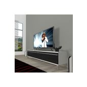 Decoraktiv Beyaz Siyah Eko 140 T Mdf Krom Ayaklı Tv Ünitesi