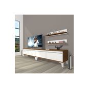 Decoraktiv Ceviz Beyaz Eko 220T Mdf Silver Tv Ünitesi