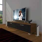Decoraktiv Eko 140 Slm Std Ceviz Siyah Tv Ünitesi