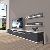 Decoraktiv Eko 200R Mdf Beyaz Antrasit Tv Ünitesi