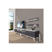 Decoraktiv Eko 200R Mdf Retro Beyaz Antrasit Tv Ünitesi